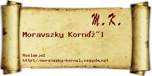 Moravszky Kornél névjegykártya
